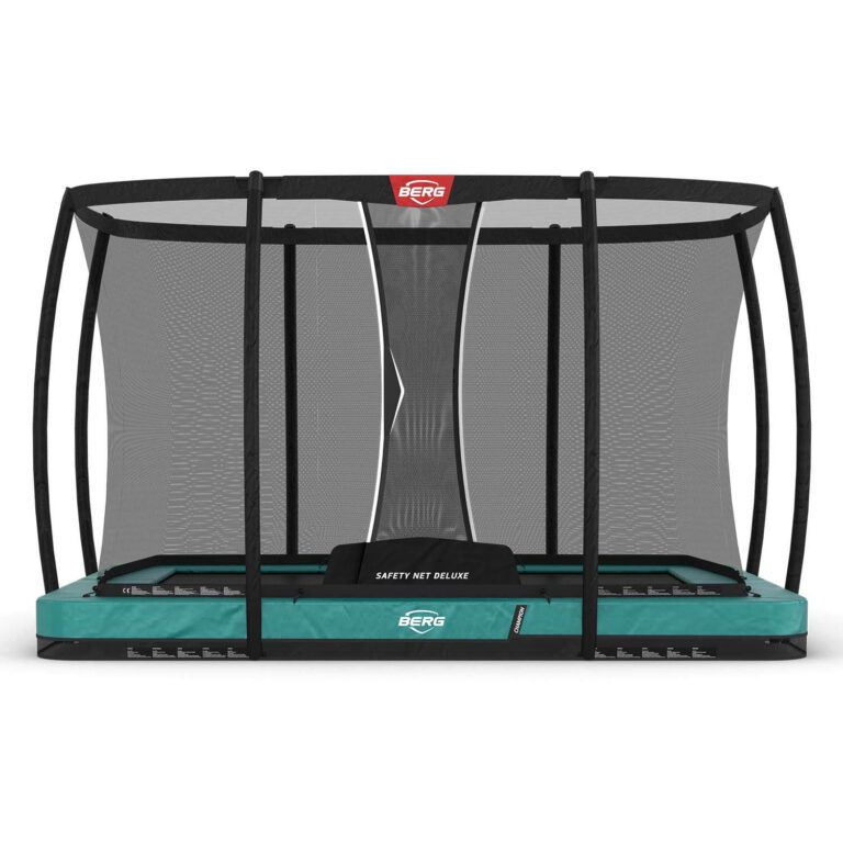 Berg Ultim Champion 330x220 cm i grøn InGround med Deluxe sikkerhedsnet