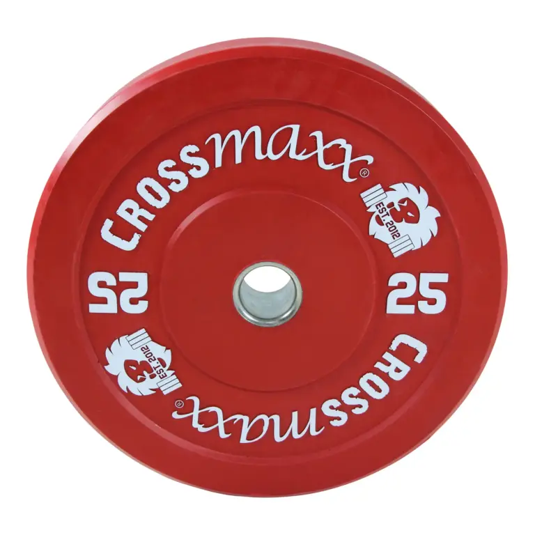 Crossmaxx Bumper Plate 25 kg Rød - olympisk vægtskive 45 cm, 50 mm hul