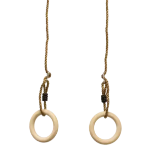 Gymnastik-/romerringe Ø15,8 cm i træ m/justerbart reb NORDIC PLAY