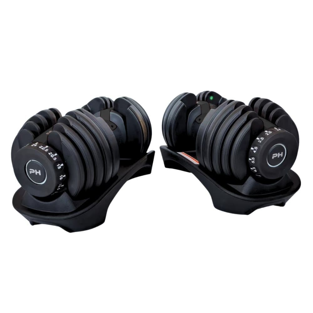 Justerbare Håndvægte / Frivægte Sæt (2 stk) - Dumbells - Dumbbells - Sæt med 15 Vægtindstillinger fra 2,5 kg til 24 kg