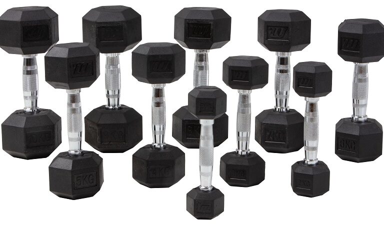 Master Fitness Hexagon Håndvægte Håndvægtsæt 1-10 kg Sort