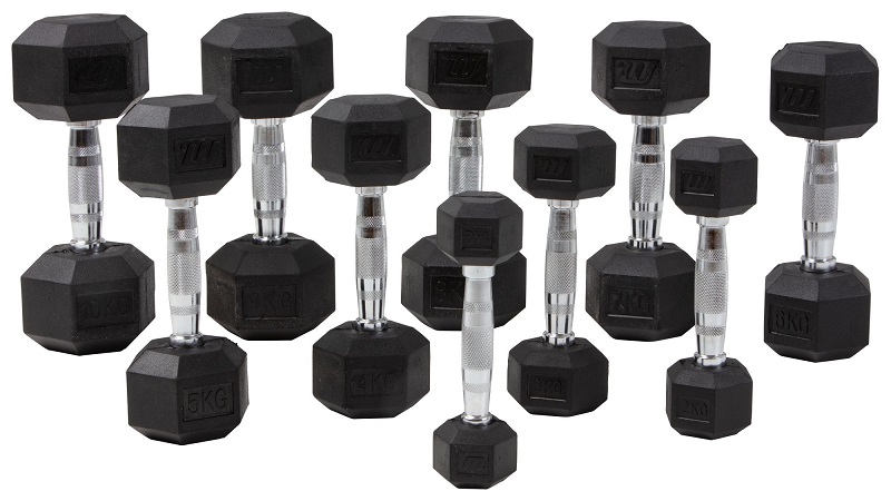 Master Fitness Hexagon Håndvægte Håndvægtsæt 1-10 kg Sort