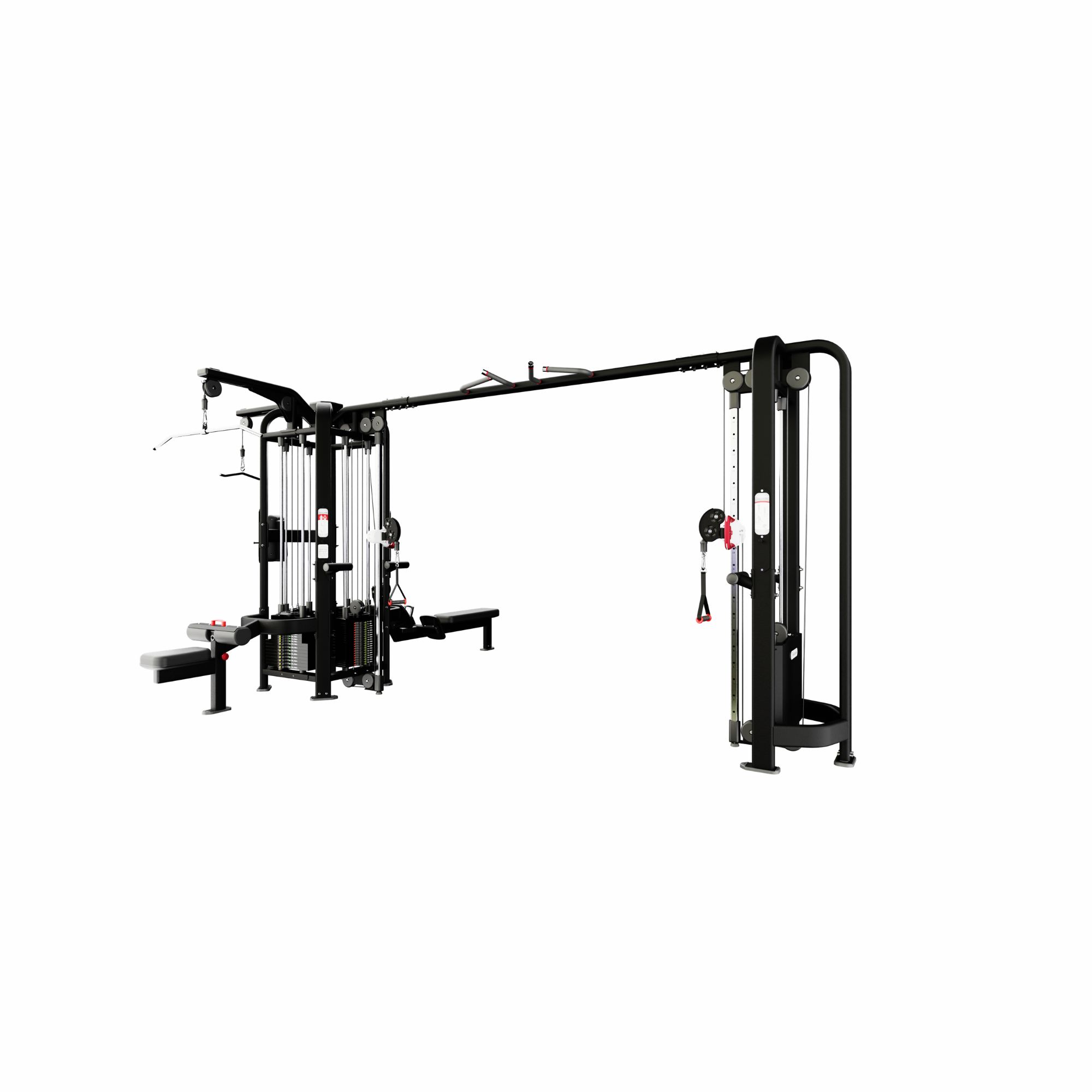 Nautilus Inspiration Multi-Stations 5 multistation med 5 kabelstationer, justerbar cable cross, pull-up station og Lock N Load vægtstakke