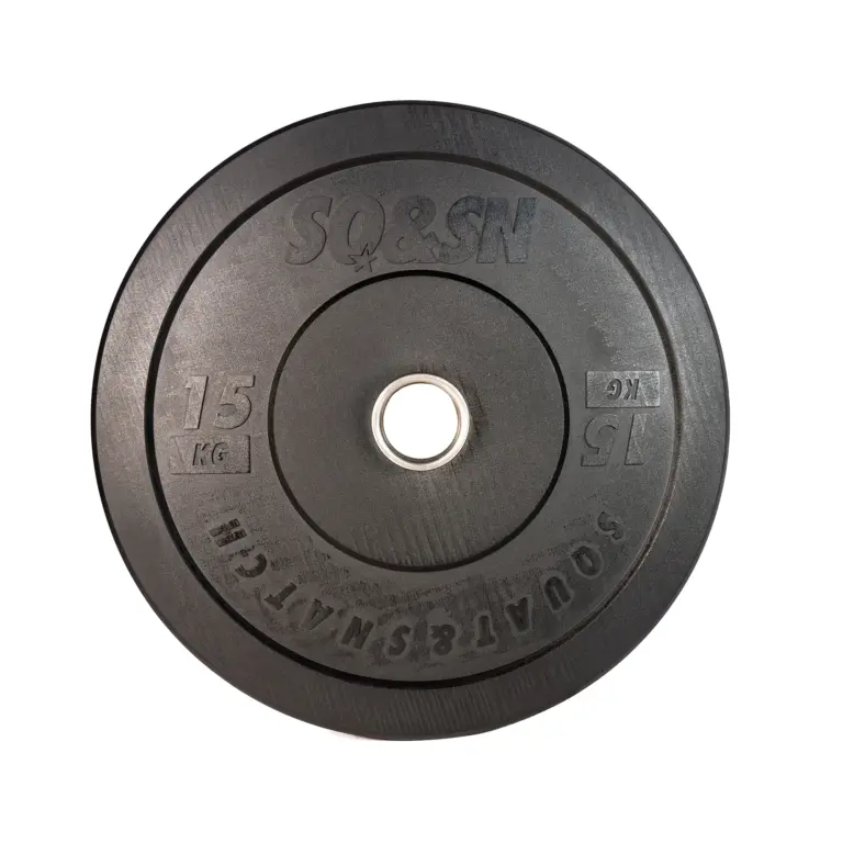 SQ&SN Bumper Plate 15 kg Sort Vægtskive