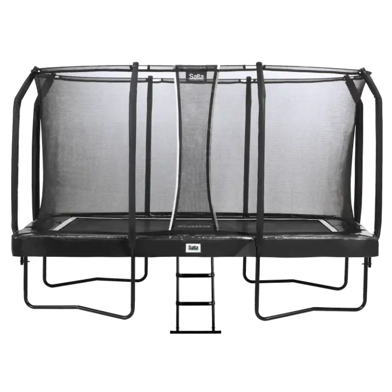 Salta Trampolin First Class rektangulær 427x244 cm, sort inkl. stige & sikkerhedsnet - 805-826