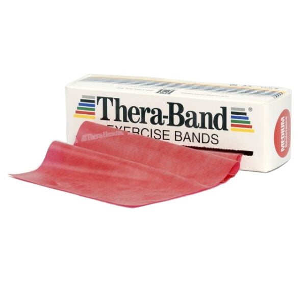 Thera-Band Træningselastik Bånd Level 2 Medium Rød 45,5m
