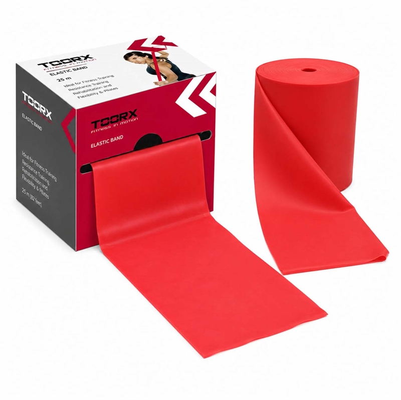 Toorx Latex Træningselastik Rulle - 25 m - Medium