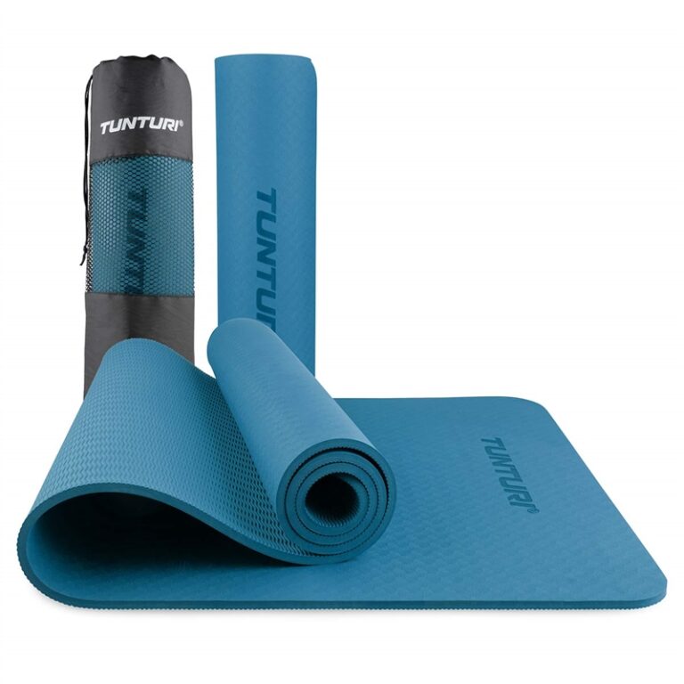Tunturi 8 mm Yogamåtte - 183 x 61 cm - Petrol Blå