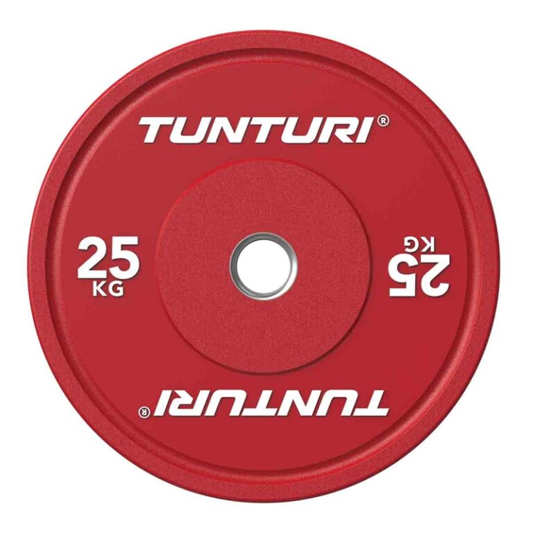 Tunturi Platinum Red Bumperplate - 25 kg