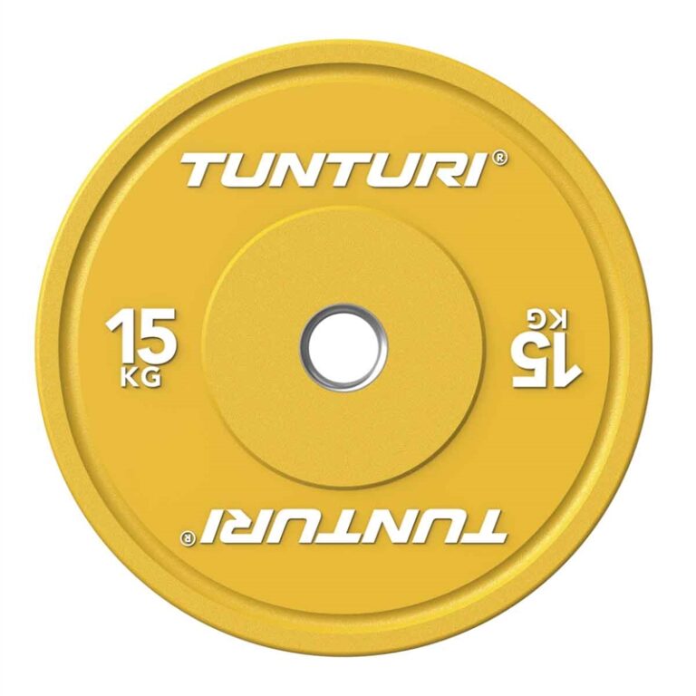 Tunturi Platinum Yelow Bumperplate - 15 kg
