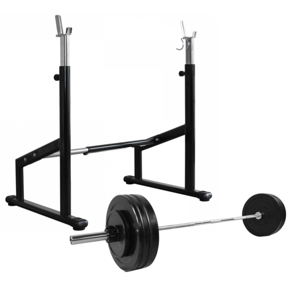 cPro9 Pro Squat Rack + Vægte & Vægtstang (100kg)