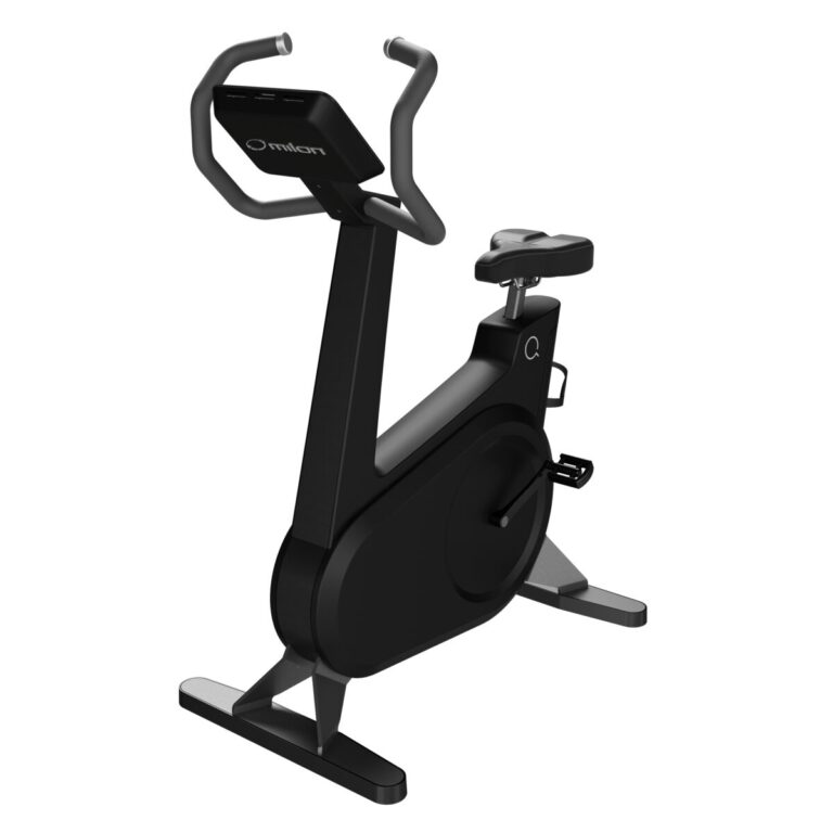 milon Q Bike motionscykel med 10,1" touch display til effektiv konditionstræning i fitnesscenter og studie